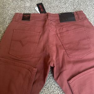 LINEA UOMO MODERN STRAIGHT FIT Jean Pants  Burnt Russet Men W36XL32 Rare NWT